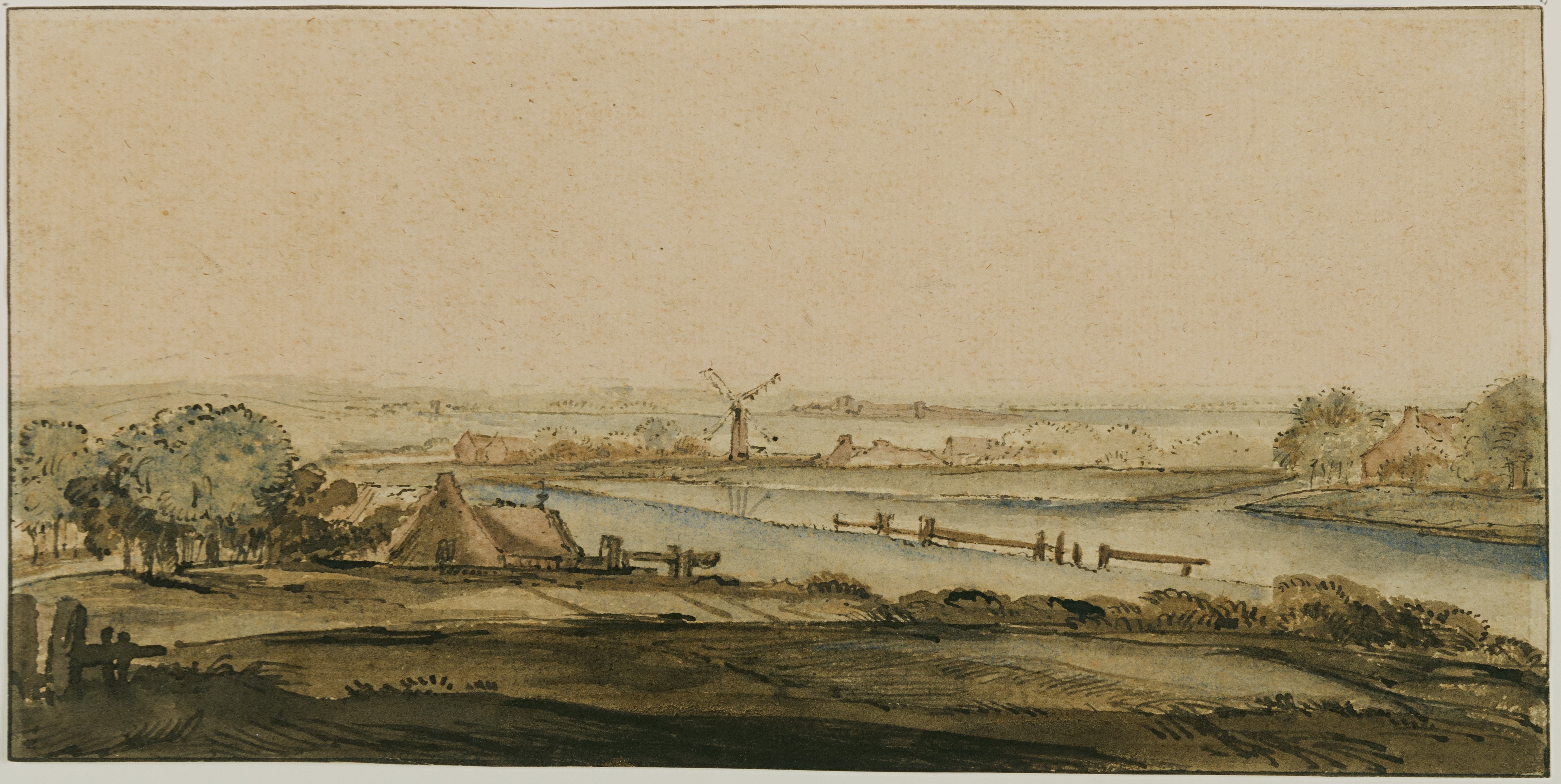 Panoramic Landscape with a Windmill
